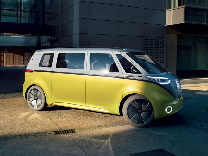 Le concept-car ID. Buzz de 3/4 avant.