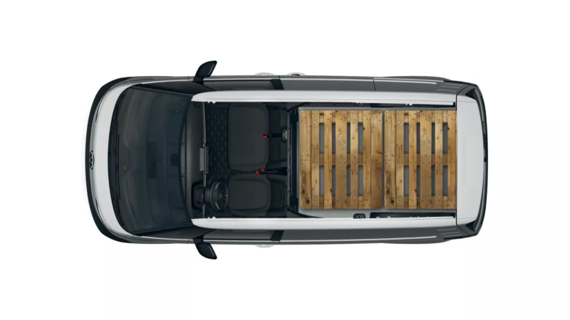 VW ID. Buzz Cargo z załadunkiem z palet Euro-3.