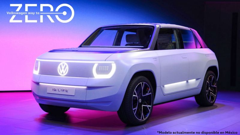 ID. Life, auto compacto eléctrico de Volkswagen en color blanco. 