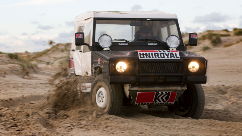Fyrhjulsdrift i sand med Iltis