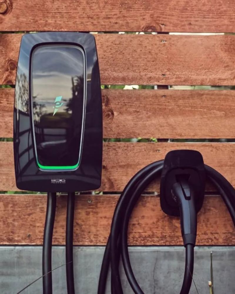Electrify America home charging station for Volkswagen vehicle.