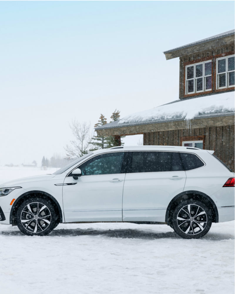 White VW Tiguan.