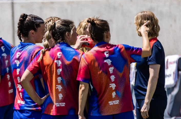 Limited edition pre-match top with a PRIDE inspired VW logo.