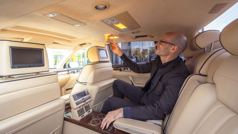 L'intérieur luxueux de la VW Phaeton.