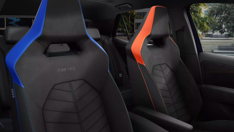 Les sièges avant de la VW ID.3 GTX Fire+Ice.