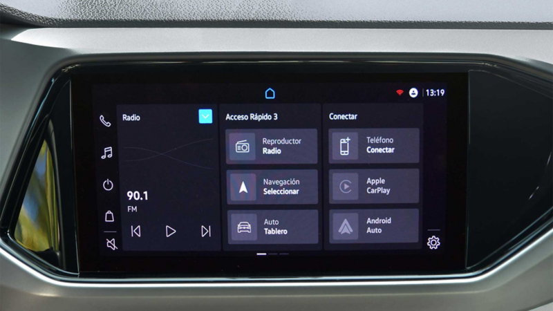 Pantalla de T Cross 2022, con conectividad, radio y más.