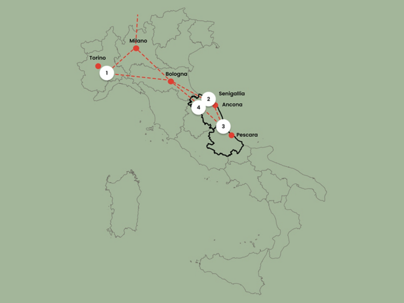 Route de Normady en Italie