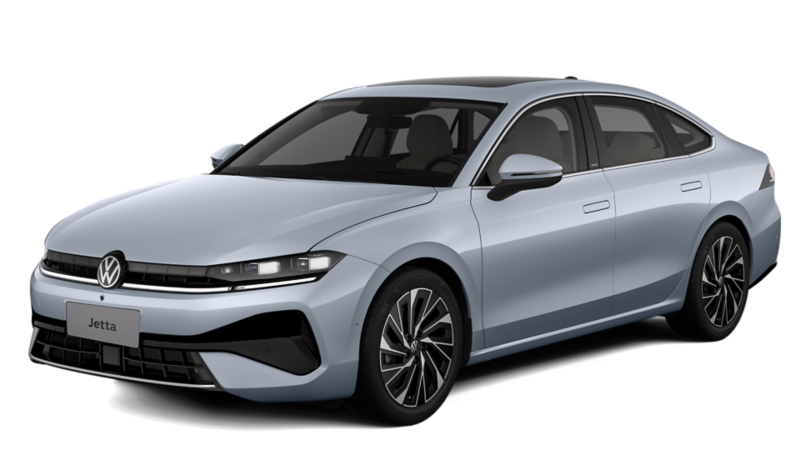 The jetta 3D render three-quarter view