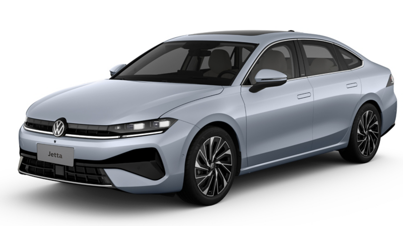 The jetta 3D render three-quarter view