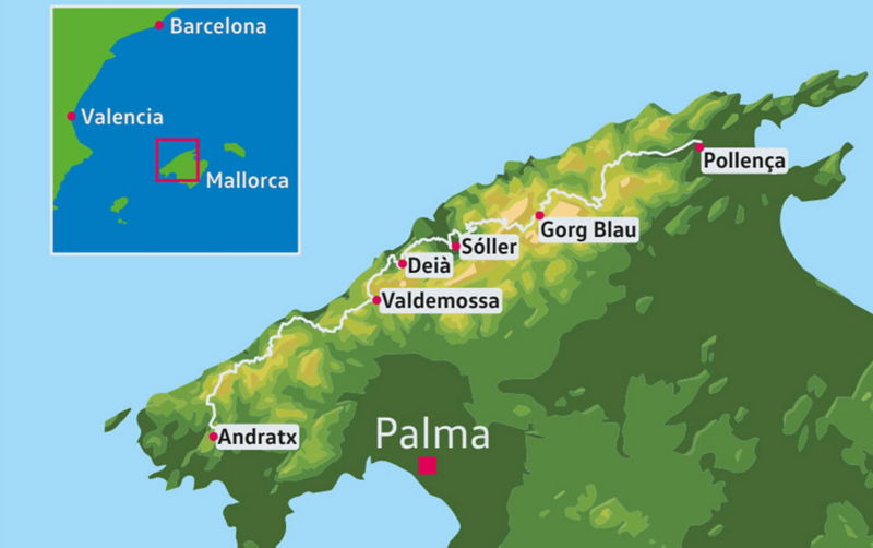 Karte von Mallorca