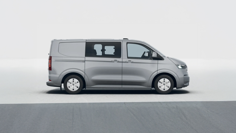 A VW Transporter Kombi against a plain white background. 