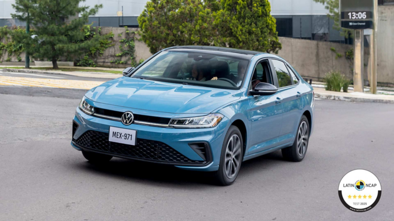 Cuántas estrellas de seguridad tiene Nuevo Jetta 2025 - 5 estrellas, máxima certificación de Latin NCAP.