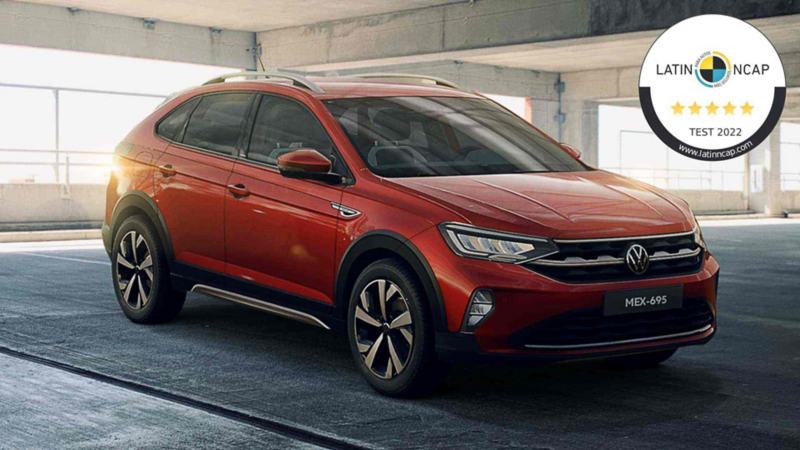 Nivus 2023 de Volkswagen. SUV certificado con 5 estrellas en seguridad por Latin NCAP.