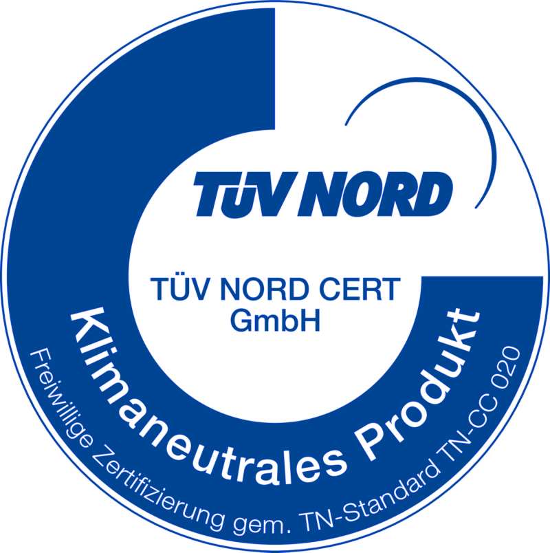 Certificato TÜV NORD: prodotto a zero impatto climatico