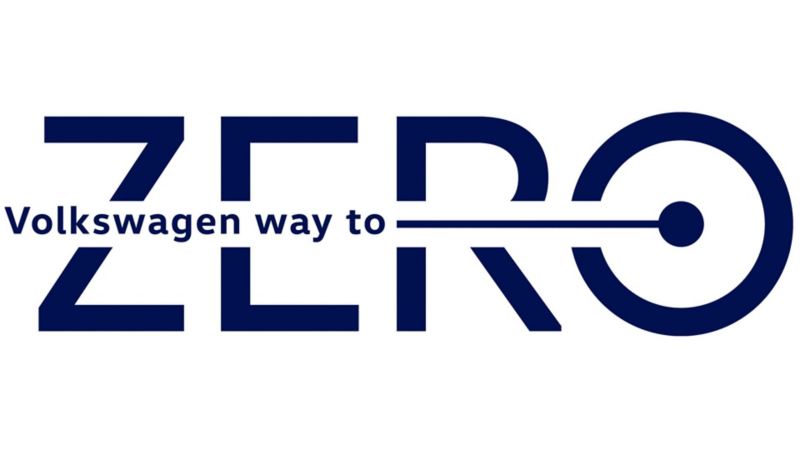 Logo de estrategia de Volkswagen Way To Zero