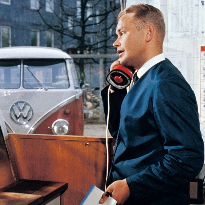 Hemleverans med Transporter 1965.