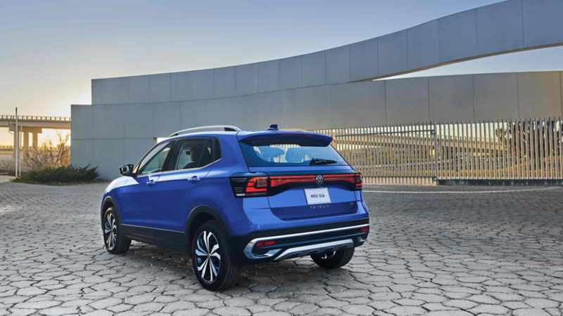 Volkswagen Taigun. Camioneta SUV para 5 pasajeros de Volkswagen, en color azul.