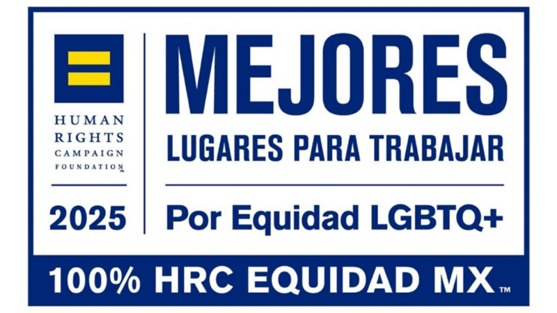 Emblema de Human Rights Campaign Foundation, organismo que certifica a VWMéxico como un lugar equitativo y diverso. 
