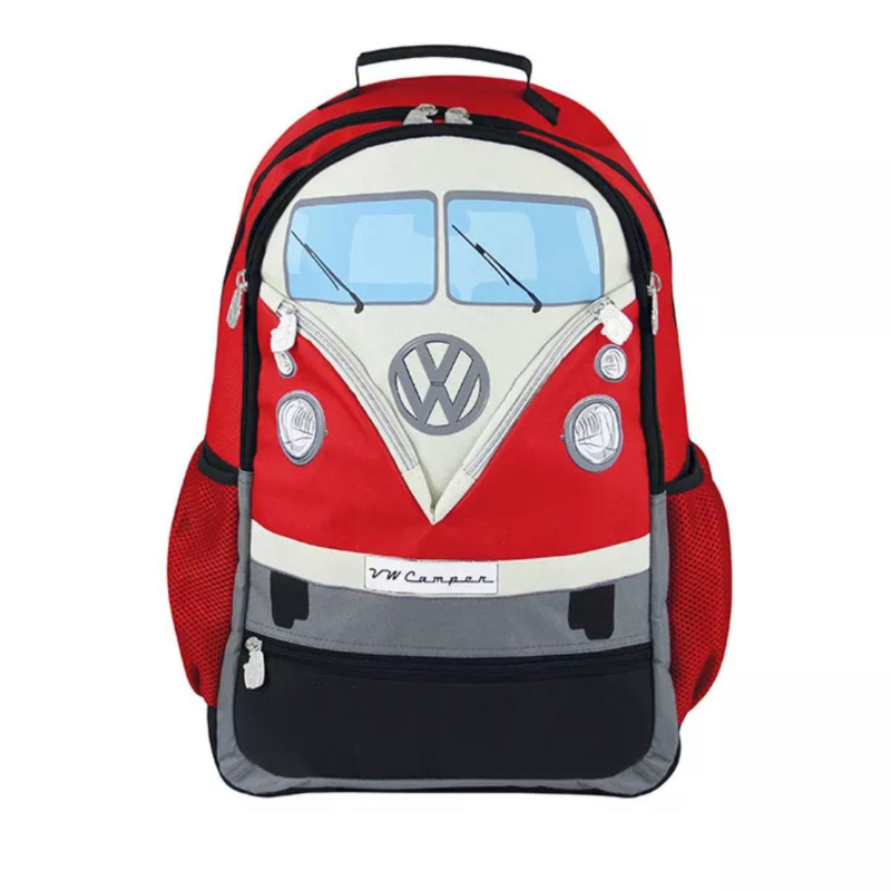 Mochila con diseño al frente de una Combi clásica de Volkswagen. 