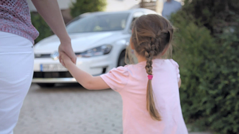 e-Golf er ideel til familien Kreppold