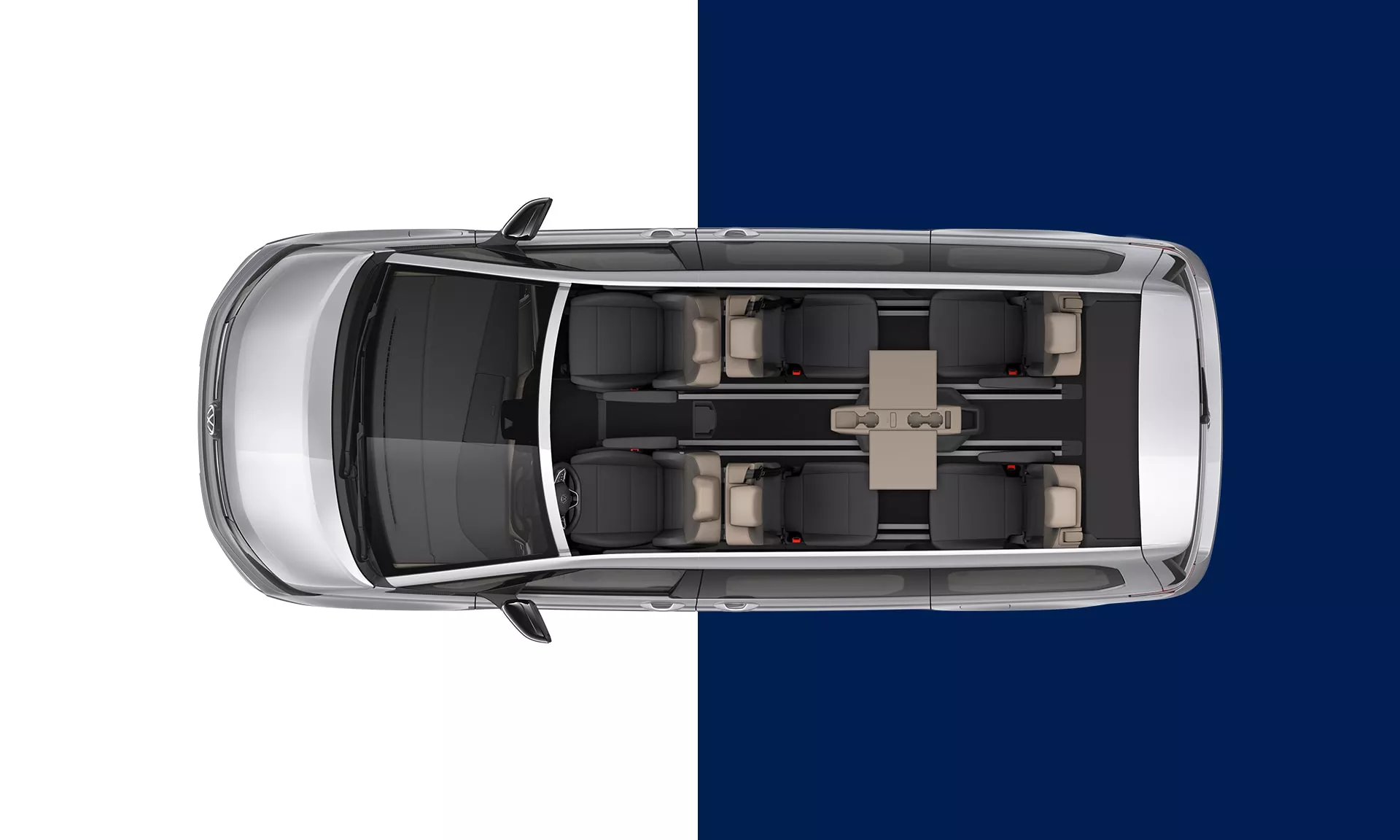 Volkswagen Caravelle seat configuration 3