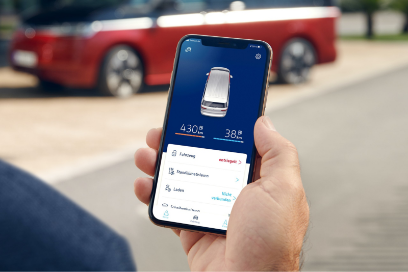 Unlocking the VW Multivan from a smartphone.