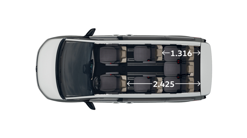 Der VW Multivan "ENERGY" eHybrid von oben.