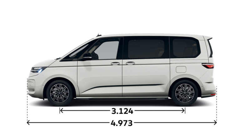 Der VW Multivan "ENERGY" von der Seite.