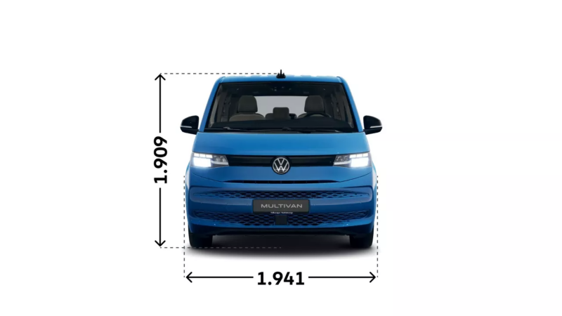 VW Multivan widok z przodu.