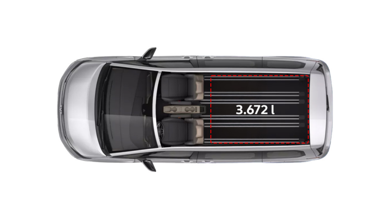 VW Multivan widok z tyłu.