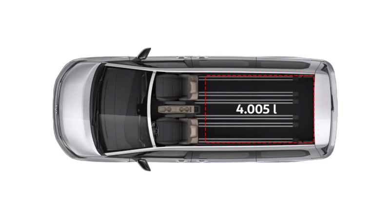 VW Multivan widok z tyłu.