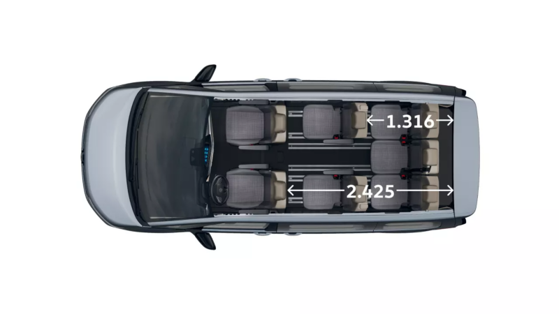 VW Multivan Life widok z góry.