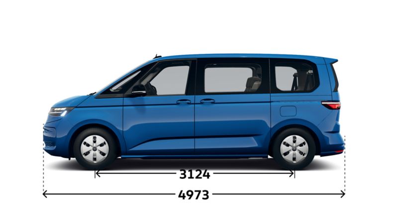 Der VW Multivan von der Seite.