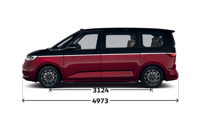 Der VW Multivan Style von der Seite.