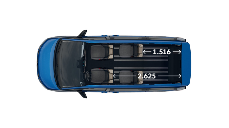 VW Multivan widok z góry.