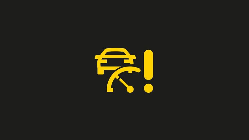 Yellow adaptive cruise control (ACC) is not available warning light