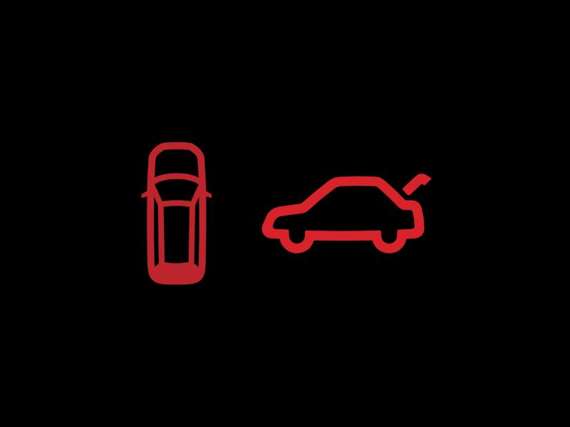 VW red warning light trunk
