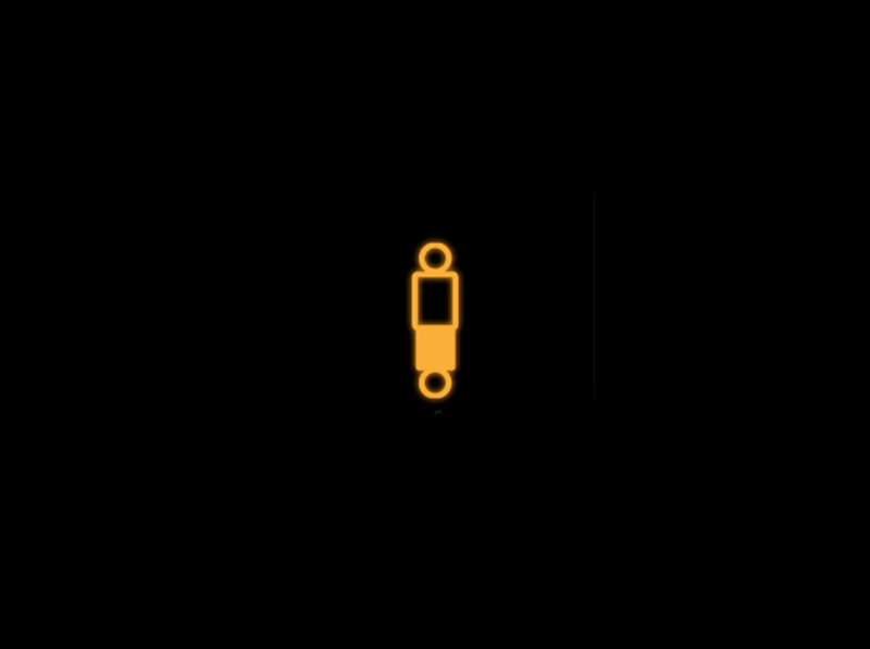 Amber Adaptive Suspension Dampers warning icon
