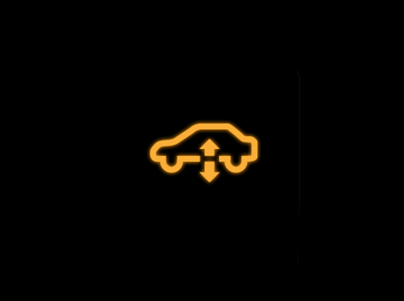 Yellow - Air suspension symbol