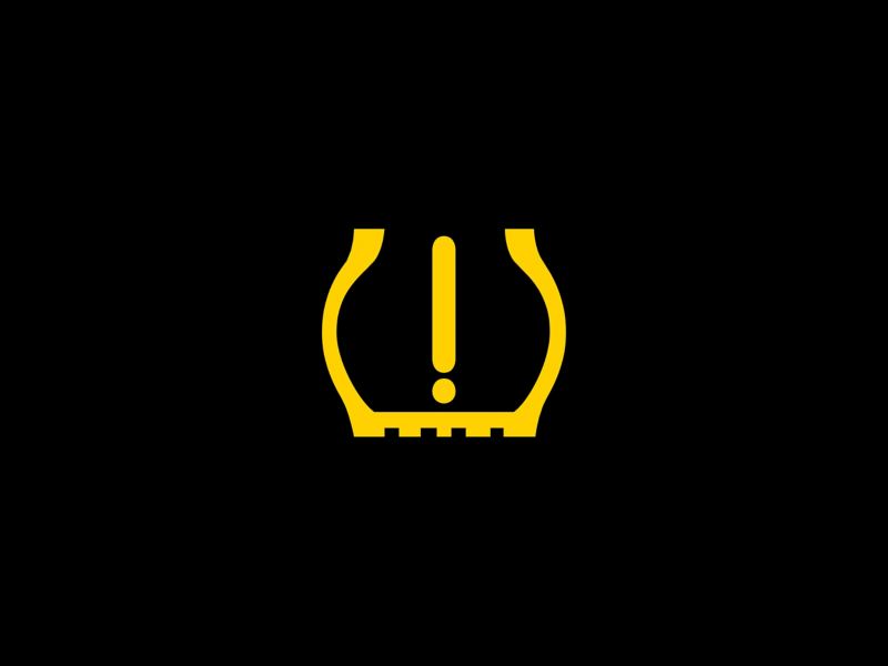 Luz de advertencia ámbar VW TPMS