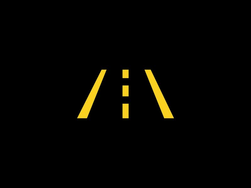 El carril ámbar de VW ayuda a las líneas acticadas en la carretera, icono amarillo