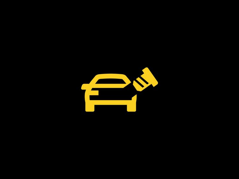 Tapón de aceite ámbar VW, icono amarillo