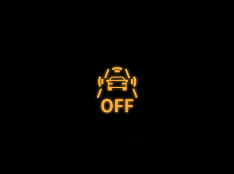 Amber Front Assist warning light