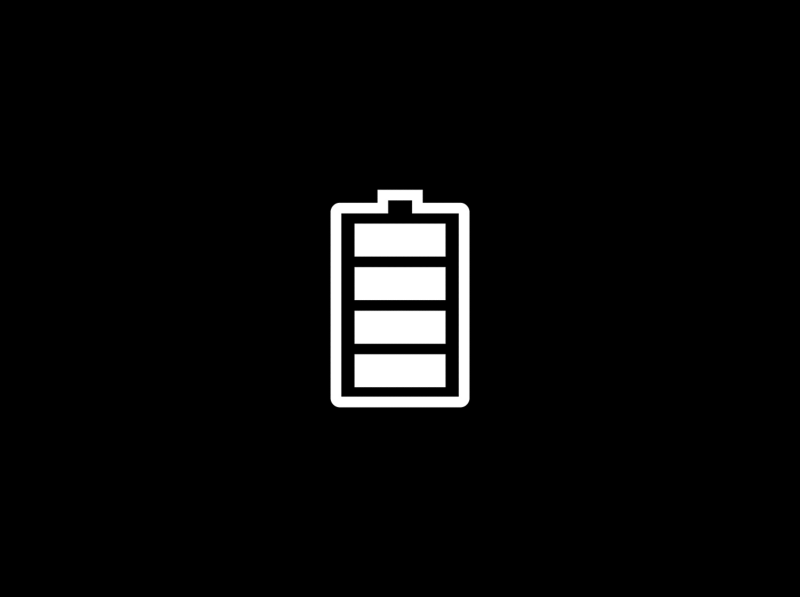 VW white charge level of mobile phone battery