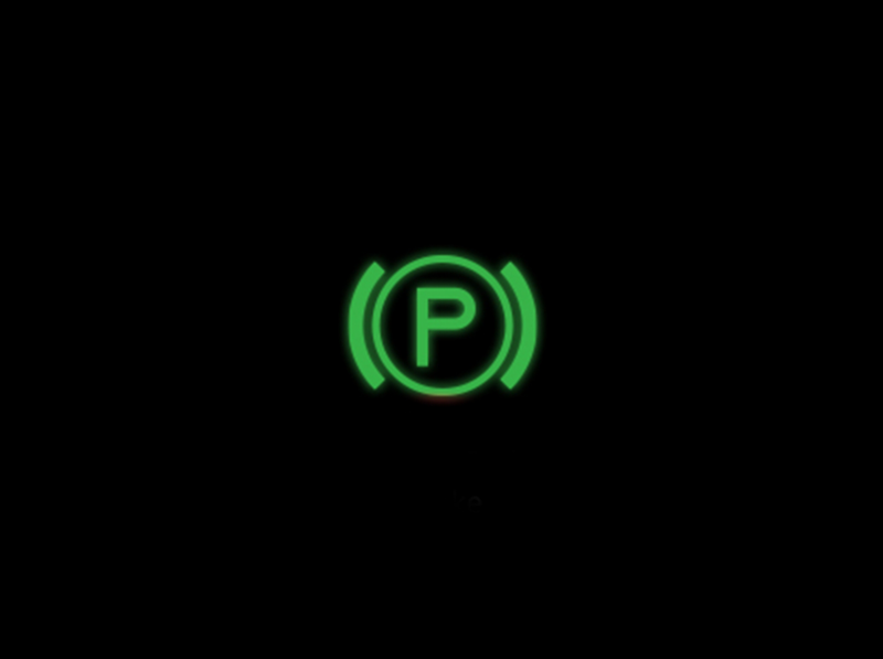 Green - Electronic parking brake symbol