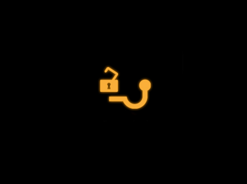 Amber - Towing hitch symbol