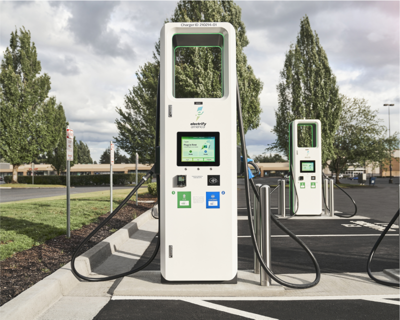 Electrify America EV charging stations.