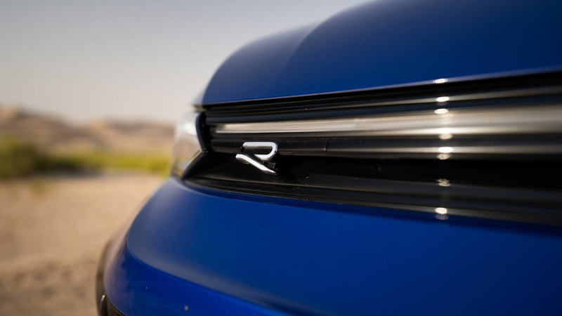 Close-up of VW Golf R wheel rim