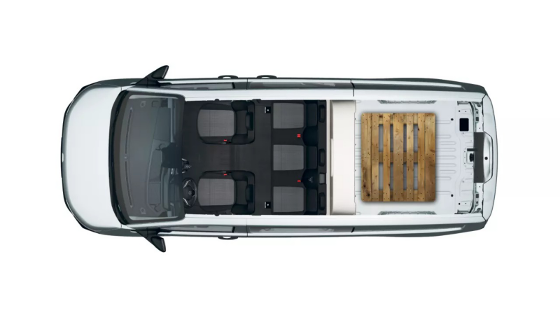 Nowy Transporter Furgon, załadunek z paletą Euro-3