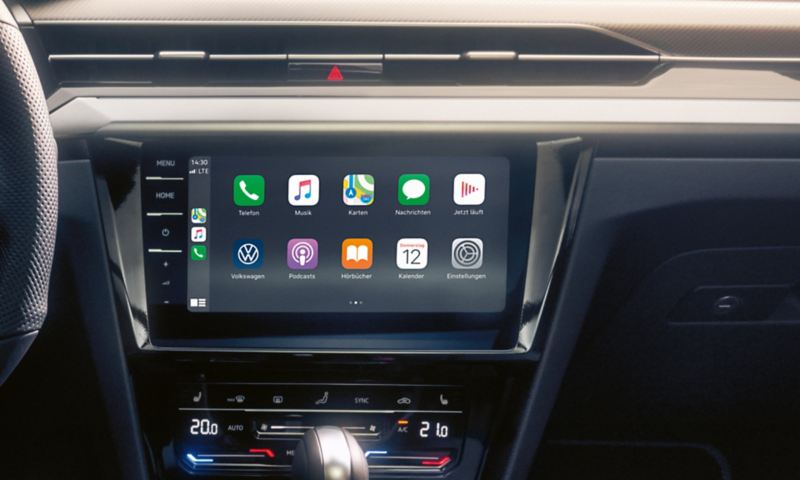 Apple Car Play dashboard inside a car